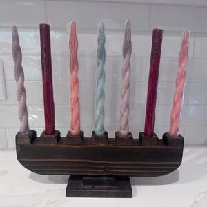 Wooden Candle Holder